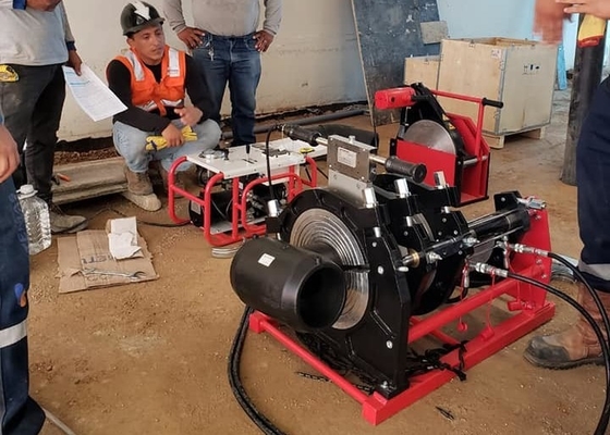 4 بوصة الهيدروليكية بعقب الانصهار آلة لحام Hdpe الأنابيب المشتركة
