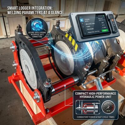 220V 160mm HDPE Thermofusion Welder | Hydraulic Data Logger Ready