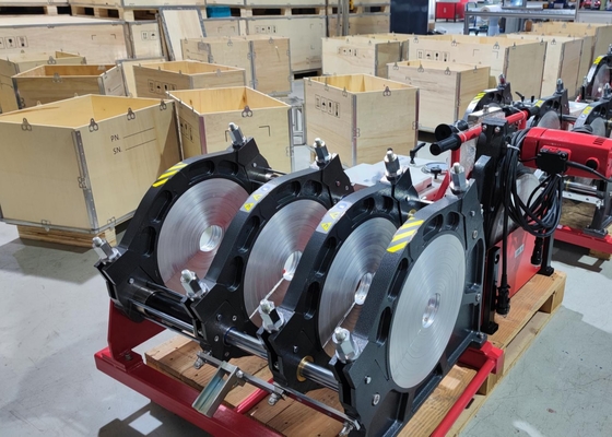 ASTM HDPE بعقب ماكينة لحام بالصهر التوصيل IPS 8 بوصة 220 فولت مرحلة واحدة