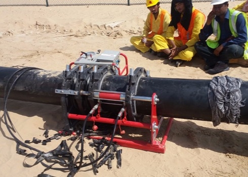 شهادة ISO 250MM HDPE بعقب الانصهار لحام Thermofusion 6.3Mpa