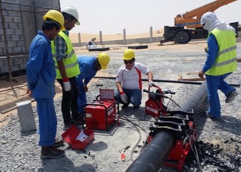 شهادة ISO 250MM HDPE بعقب الانصهار لحام Thermofusion 6.3Mpa