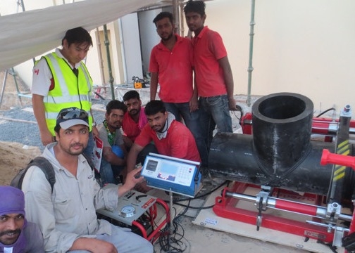 355MM الهيدروليكية CNC HDPE آلات اللحام 110V مع مسجل بيانات 270 درجة